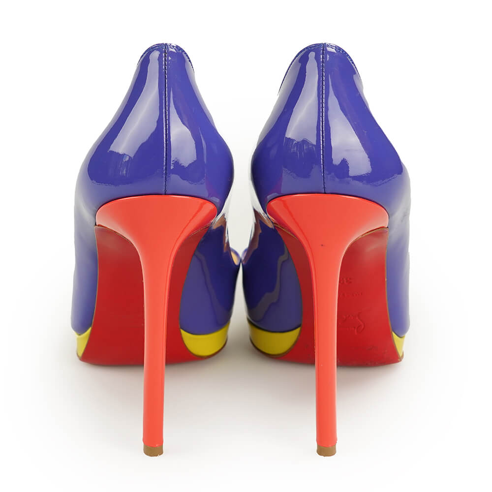 Christian Louboutin - Patent Leather Tricolor Pumps